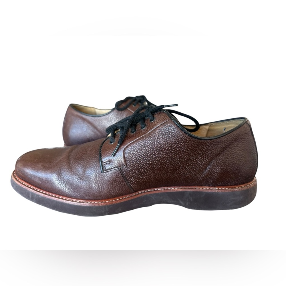 Samuel Hubbard Highlander Men US 12 Brown Pebbled Leather Oxford Dress Shoe - Picture 5 of 11